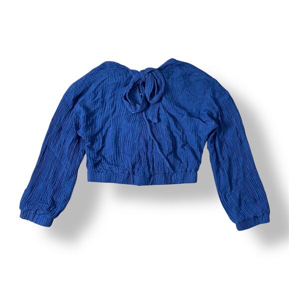 Bella Dahl‎ NWT Bright Night Blue Wrap Blouse Size XS - Picture 3 of 9